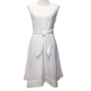 CAbi | New Lizzie White Eyelet Dress 5106 Sz 6